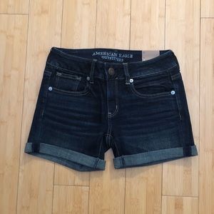 NWT American Eagle Outfitters Rolled Denim Midi Shorts